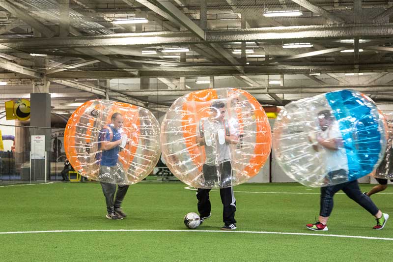 indoor bubble soccer